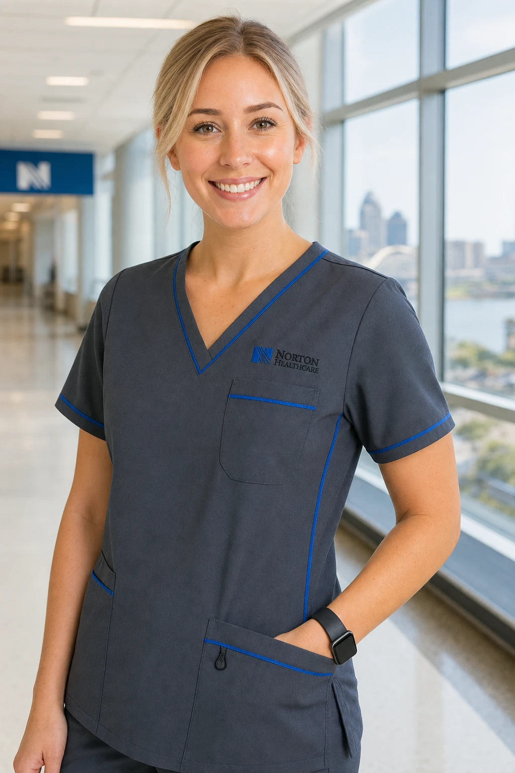 Branded clinical scrubs