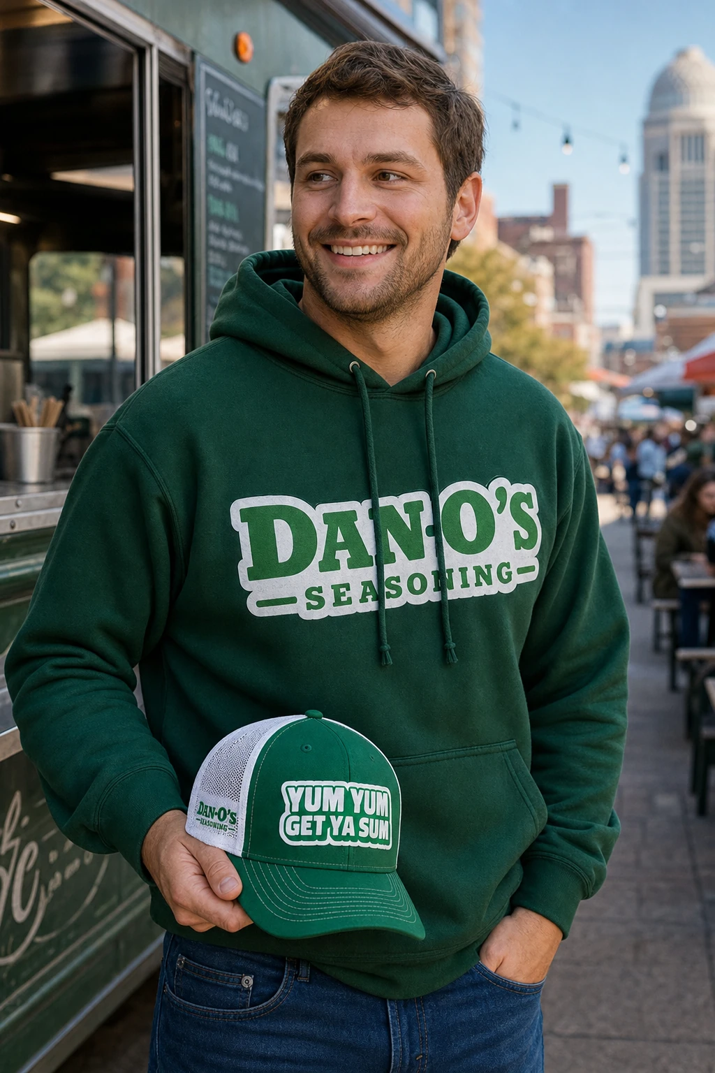 Dan-O's green hoodie
