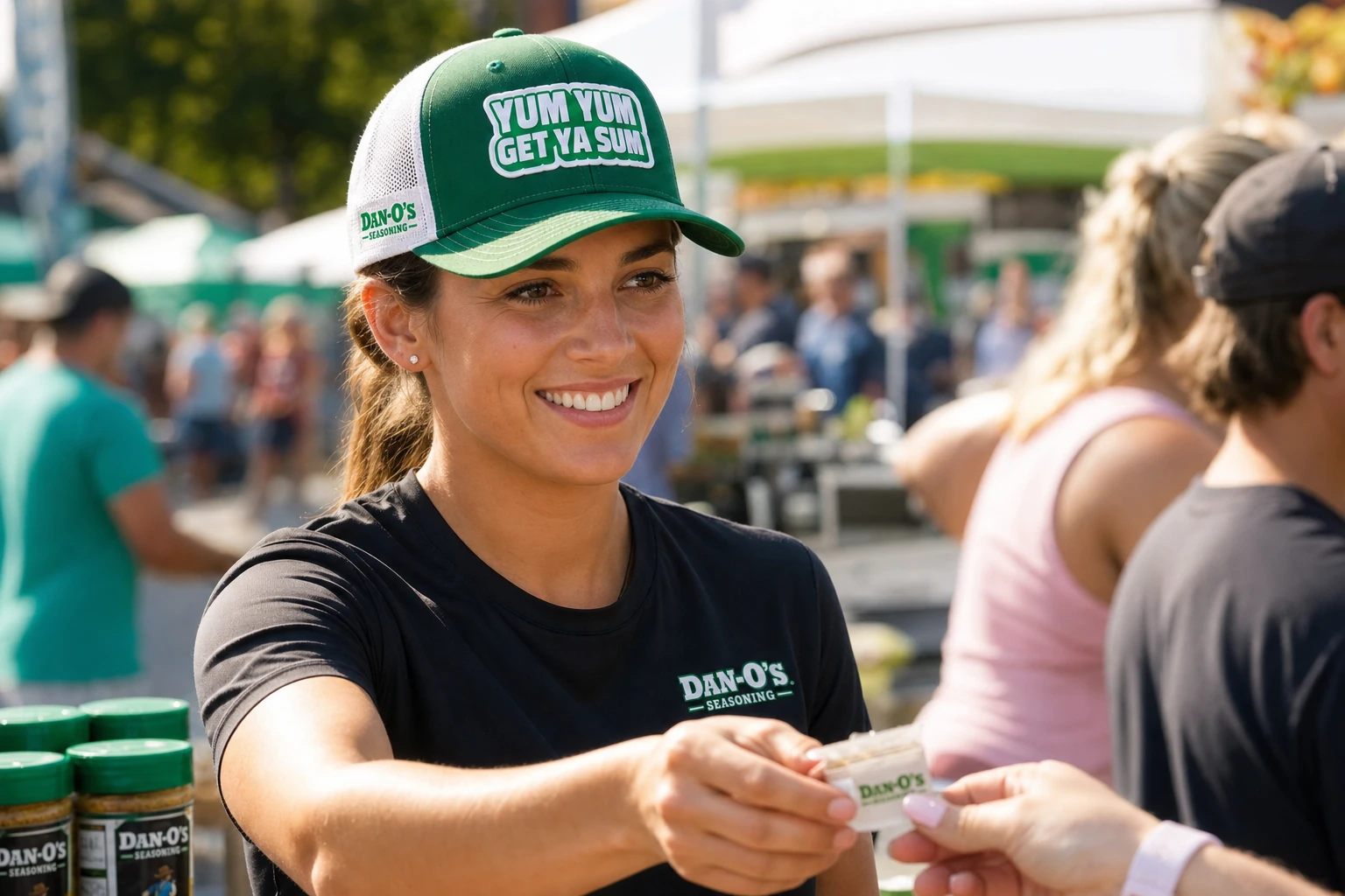 Dan-O's festival staff in branded gear